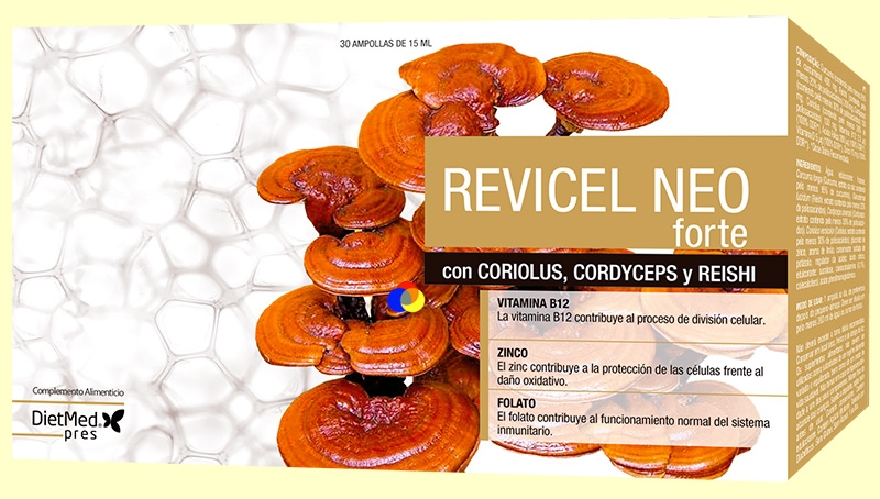 Revicel Neo Forte Coriolus Cordyceps Y Reishi Dietmed 30 Ampollas Olus Hipernatural Com